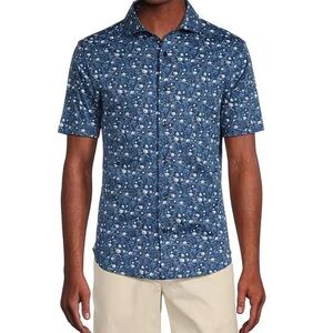 NWT Daniel Cremieux Signature Label Floral Printed Cotton Shirt